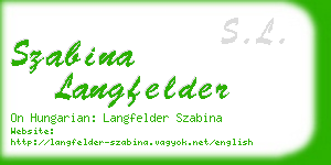 szabina langfelder business card